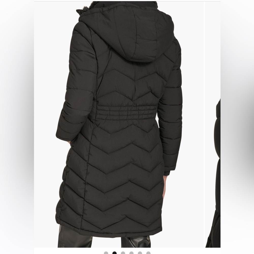 CALVIN KLEIN 🔥❄️ Matte  Stretch Hooded Chevron Quilted Jacket - Picture 14 of 15